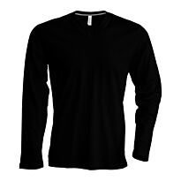 Men's long-sleeved V-neck T-shirt