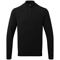 Men's cotton blend ¼ zip sweater