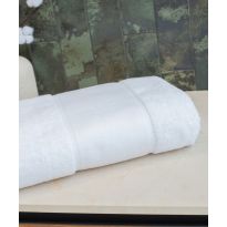 Towel City Organic bath sheet with printable border