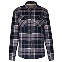 Sherpa-lined checked shirt jacket