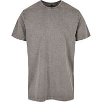 Acid washed round neck tee