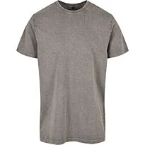 Acid washed round neck tee