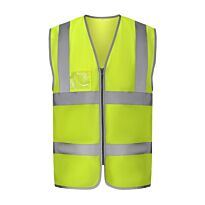 Hi-vis zip ID reflective border waistcoat