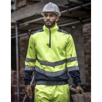 Regatta High Visibility Pro Two Tone 1/4 Zip Sweat Top