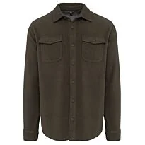 Sherpa-lined fleece overshirt