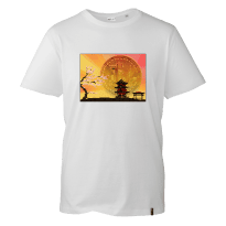 Bitcoin Pagoda Sunset Tee