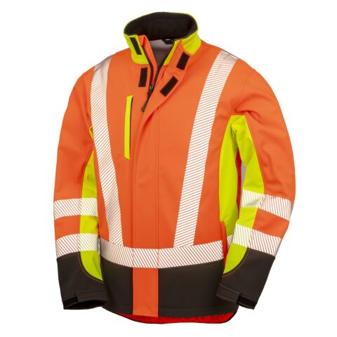 Recycled 3-layer printable 3-tone safety softshell