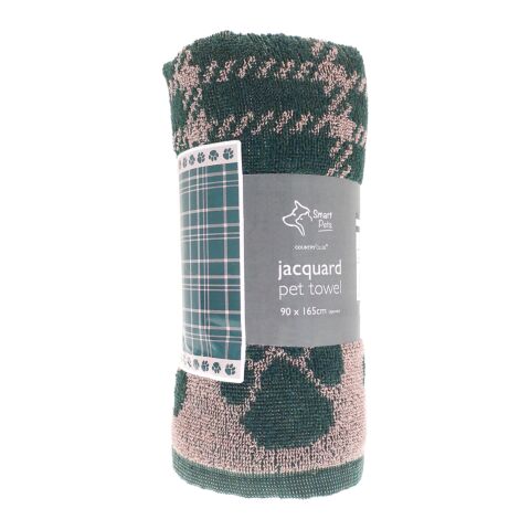 Jumbo terry jacquard dog towel