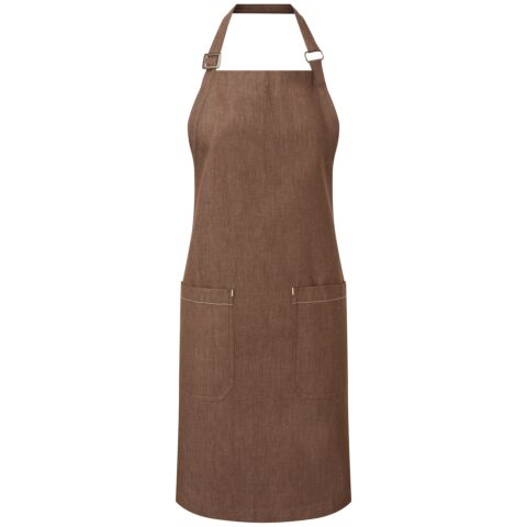 Cotton denim bib apron, organic and Fairtrade certified