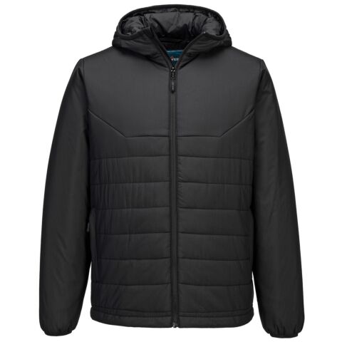 Professional hooded insulated baffle jacket