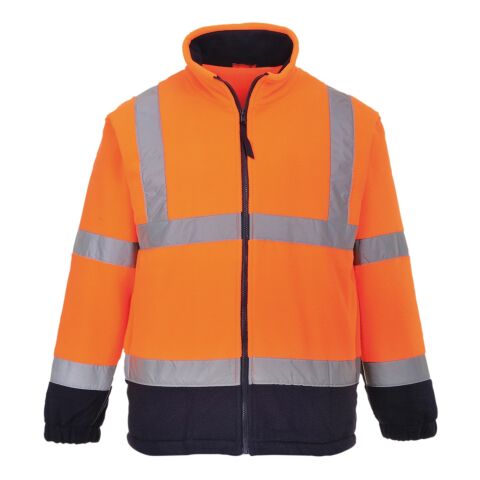 Hi-vis mesh-lined fleece