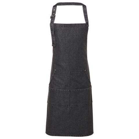 Jeans stitch bib apron