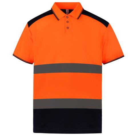 Hi-vis two-tone polo shirt