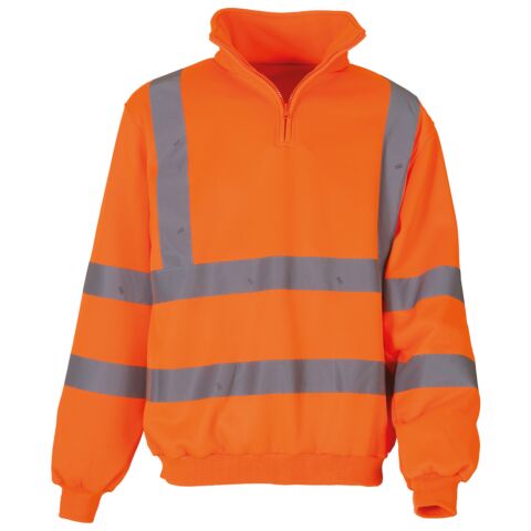 Hi-vis ¼ zip sweatshirt