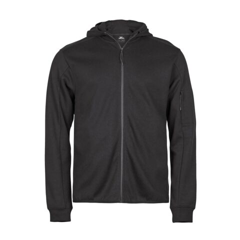 Athletic hooded full-zip sweatshirt