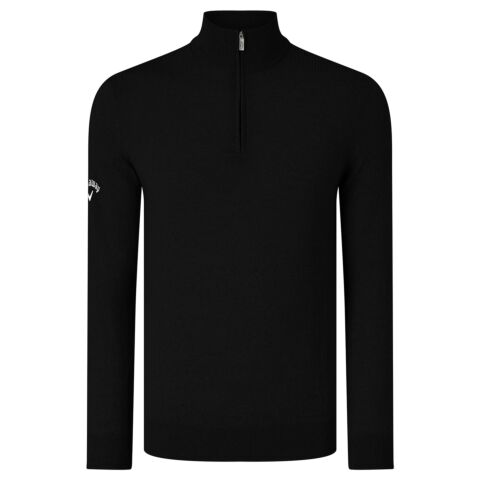 Ribbed ¼ zip Merino sweater