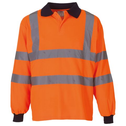 Hi-vis long sleeve polo