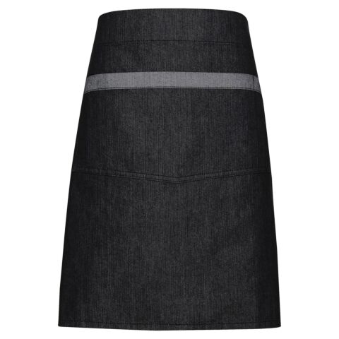 Domain contrast denim waist apron