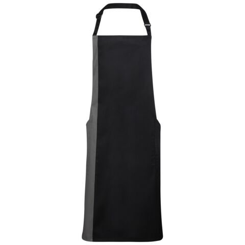 Contrast bib apron