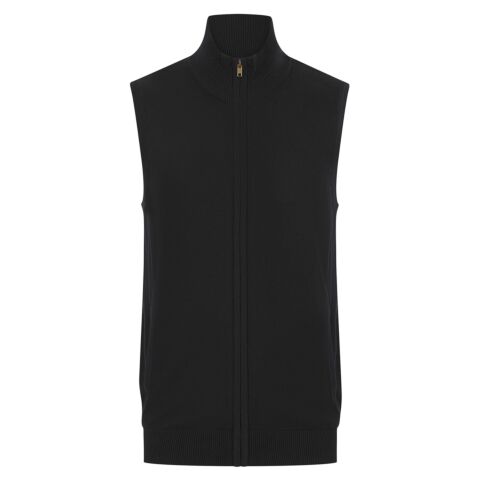 Sleeveless zip-through jumper