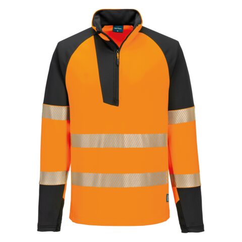 PW3 Hi-vis ¼-zip sweatshirt