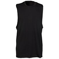 High neck slash armhole vest