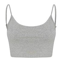 Women's sustainable fashion cropped cami top with adjustable straps
