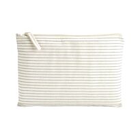 Striped organic accessory pouch