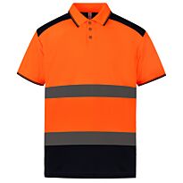 Hi-vis two-tone polo shirt