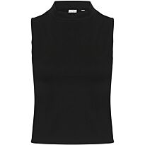 Women's high neck crop vest