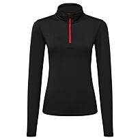 Women’s TriDri recycled long sleeve brushed back ¼ zip top