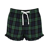 Women's tartan frill shorts