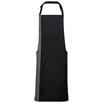 Contrast bib apron
