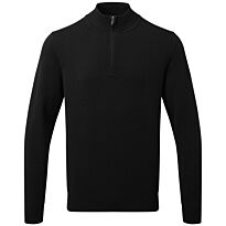 Men's cotton blend ¼ zip sweater